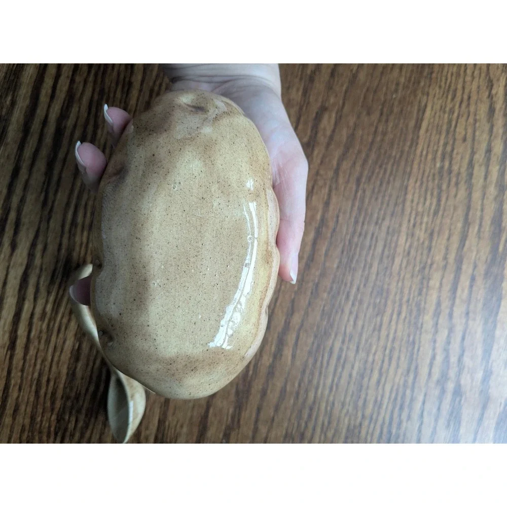 Vintage 1976 Baked Potato Ceramic Serving Dish with Spoon Clay Enterprises